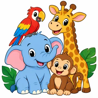 Cover of My First Jungle Animals Coloring Book